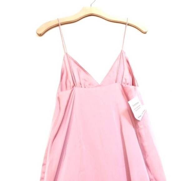 NWT Fame and Partners Trine Gown Prom Maxi Dress Matte Satin Dusty Rose Pink 2 - Picture 9 of 11